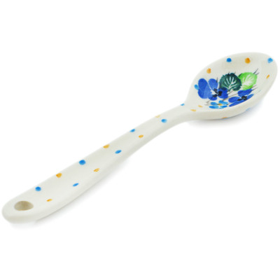 Polish Pottery Spoon 5&quot; Waterfall Blooms