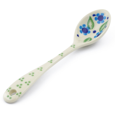 Polish Pottery Spoon 6&quot; Aster Patches
