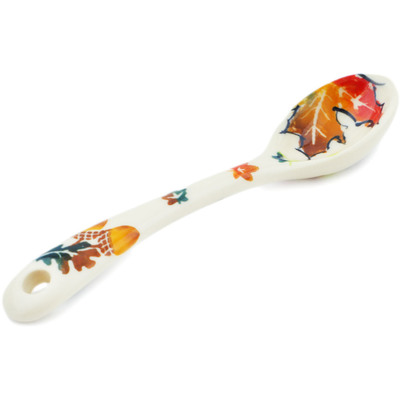 Polish Pottery Spoon 6&quot; Autumn Wind UNIKAT