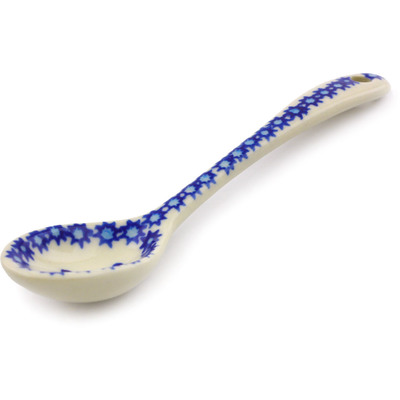 Polish Pottery Spoon 6&quot; Bleu-belle Fleur