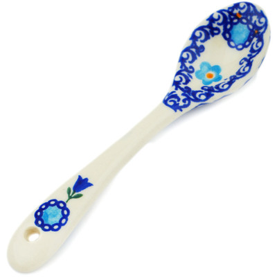 Polish Pottery Spoon 6&quot; Blooming Tulips