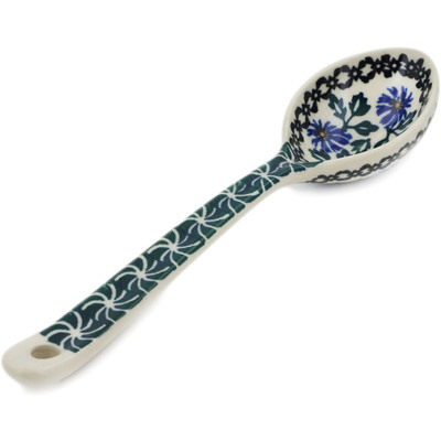 Polish Pottery Spoon 6&quot; Blue Chicory