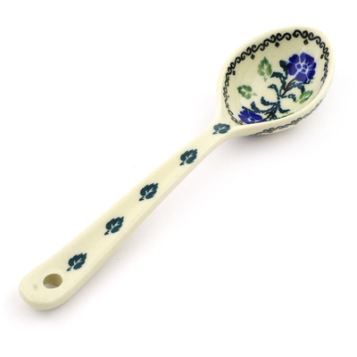 Polish Pottery Spoon 6&quot; Blue Lace