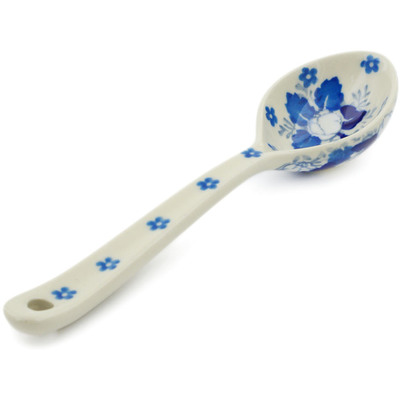 Polish Pottery Spoon 6&quot; Blue Spring