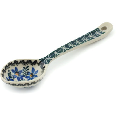 Polish Pottery Spoon 6&quot; Blue Violets