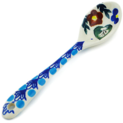 Polish Pottery Spoon 6&quot; Bold Poppies