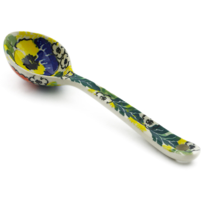 Polish Pottery Spoon 6&quot; Breathtaking UNIKAT