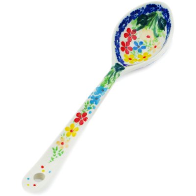 Polish Pottery Spoon 6&quot; Colors Of The Wind UNIKAT