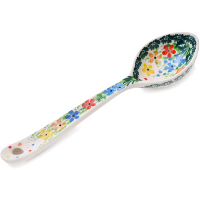 Polish Pottery Spoon 6&quot; Colors Of The Wind UNIKAT