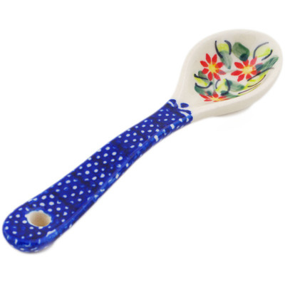 Polish Pottery Spoon 6&quot; Elegant Garland