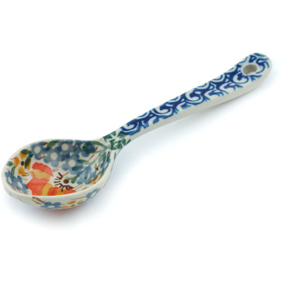 Polish Pottery Spoon 6" Fire Patch UNIKAT