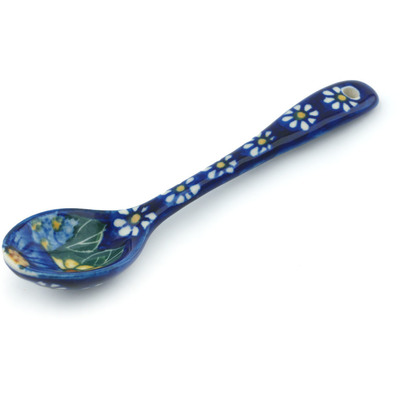 Polish Pottery Spoon 6&quot; Floral Fruit Basket UNIKAT