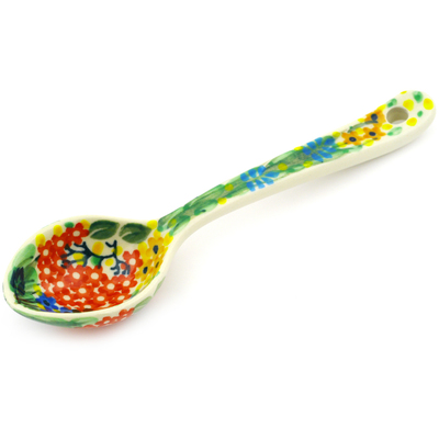 Polish Pottery Spoon 6&quot; Garden Delight UNIKAT