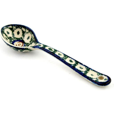 Polish Pottery Spoon 6&quot; Green Apple