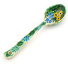 Polish Pottery Spoon 6&quot; Hummingbird Meadow UNIKAT