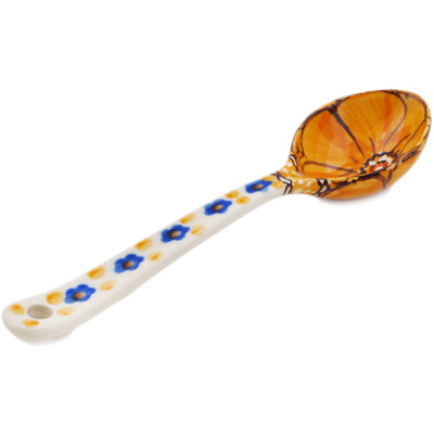 Polish Pottery Spoon 6&quot; Marigold Dreams UNIKAT