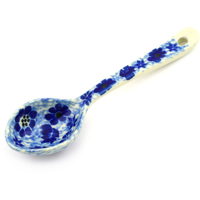 Polish Pottery Spoon 6&quot; Misty Dragonfly