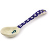 Polish Pottery Spoon 6&quot; Peacock Tulip Garden