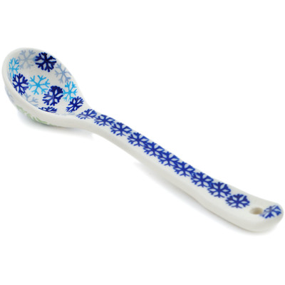 Polish Pottery Spoon 6&quot; Ring Around The Reindeer