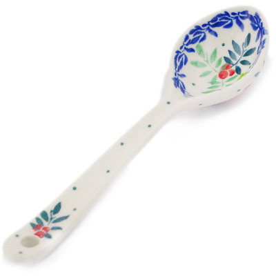 Polish Pottery Spoon 6&quot; Robin &amp; Wren UNIKAT