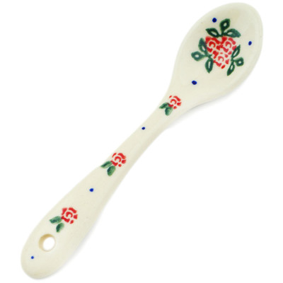 Polish Pottery Spoon 6&quot; Roses