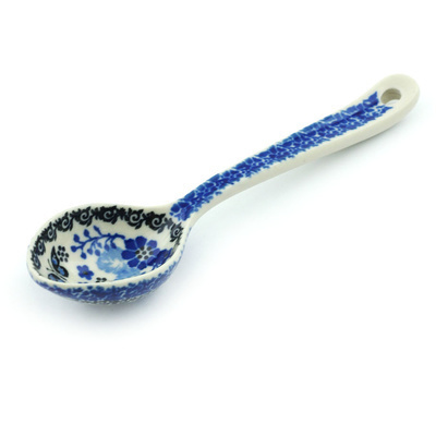 Polish Pottery Spoon 6&quot; Royal Garden UNIKAT