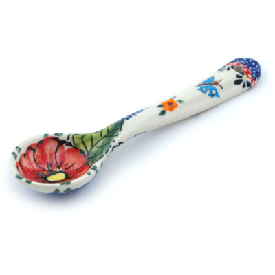 Polish Pottery Spoon 6&quot; Spring Splendor UNIKAT