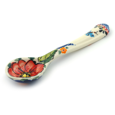 Polish Pottery Spoon 6&quot; Spring Splendor UNIKAT