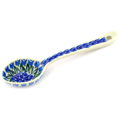 Polish Pottery Spoon 6&quot; Tulip Burst