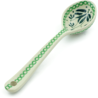 Polish Pottery Spoon 6&quot; Weeping Tulips UNIKAT