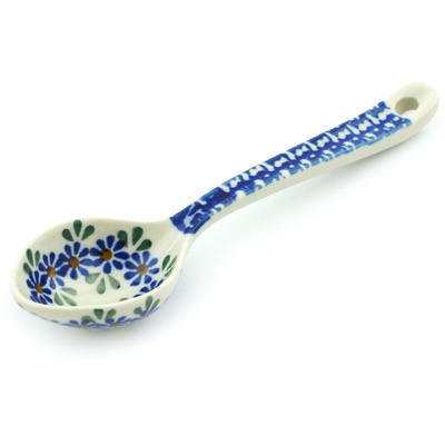 Polish Pottery Spoon 6&quot; Wildflower Garland