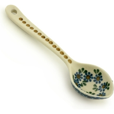 Polish Pottery Spoon 6&quot; Wildflower Garland
