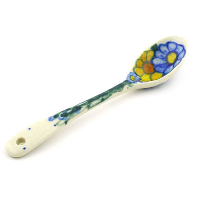 Polish Pottery Spoon 6&quot; Wildflower Meadow