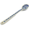 Polish Pottery Spoon 7&quot; Blue Confetti