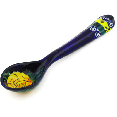 Polish Pottery Spoon 7&quot; Cabbage Roses
