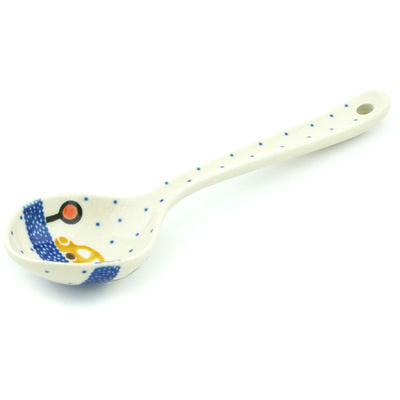 Polish Pottery Spoon 7&quot; Cars