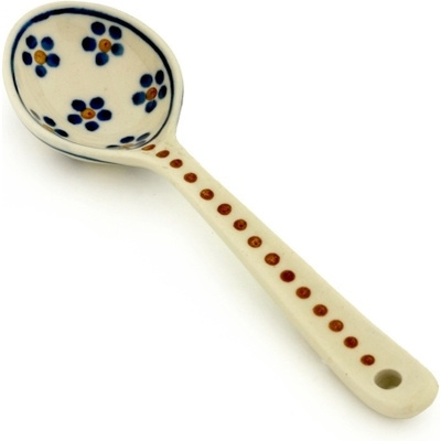 Polish Pottery Spoon 7&quot; Daisy Dots