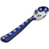Polish Pottery Spoon 7&quot; Flowering Peacock