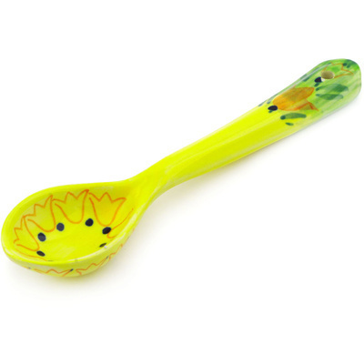 Polish Pottery Spoon 7&quot; Sunny Side Up