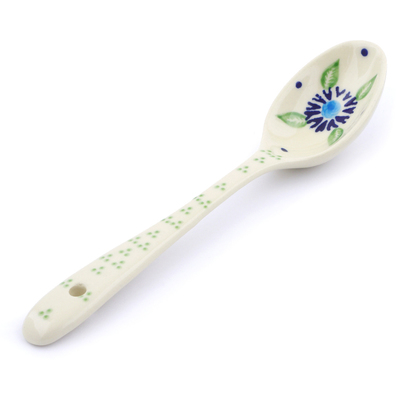 Polish Pottery Spoon 8&quot; Aster Patches