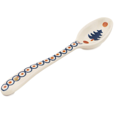 Polish Pottery Spoon 8&quot; Autumn Evergreen