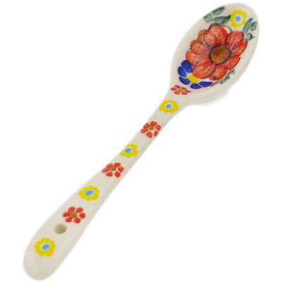 Polish Pottery Spoon 8&quot; Bold Sights UNIKAT