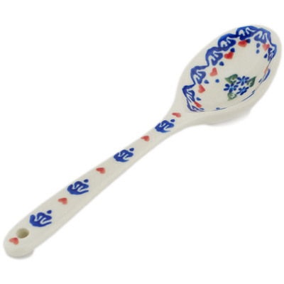 Polish Pottery Spoon 8" Daisy Dollops