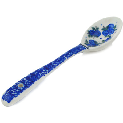 Polish Pottery Spoon 8&quot; Lovely Blueberries