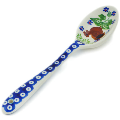 Polish Pottery Spoon 8&quot; Spring Rooster