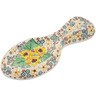 Polish Pottery Spoon Rest 10&quot; Country Sunflower UNIKAT