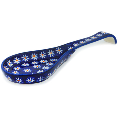 Polish Pottery Spoon Rest 10&quot; Water Daisy
