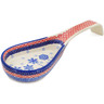 Polish Pottery Spoon Rest 10&quot; Winter Sights UNIKAT