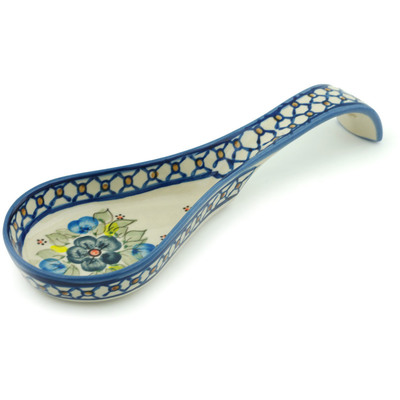 Polish Pottery Spoon Rest 11&quot; Soft And Sweet UNIKAT