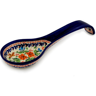 Polish Pottery Spoon Rest 12&quot; Bumble Bee UNIKAT